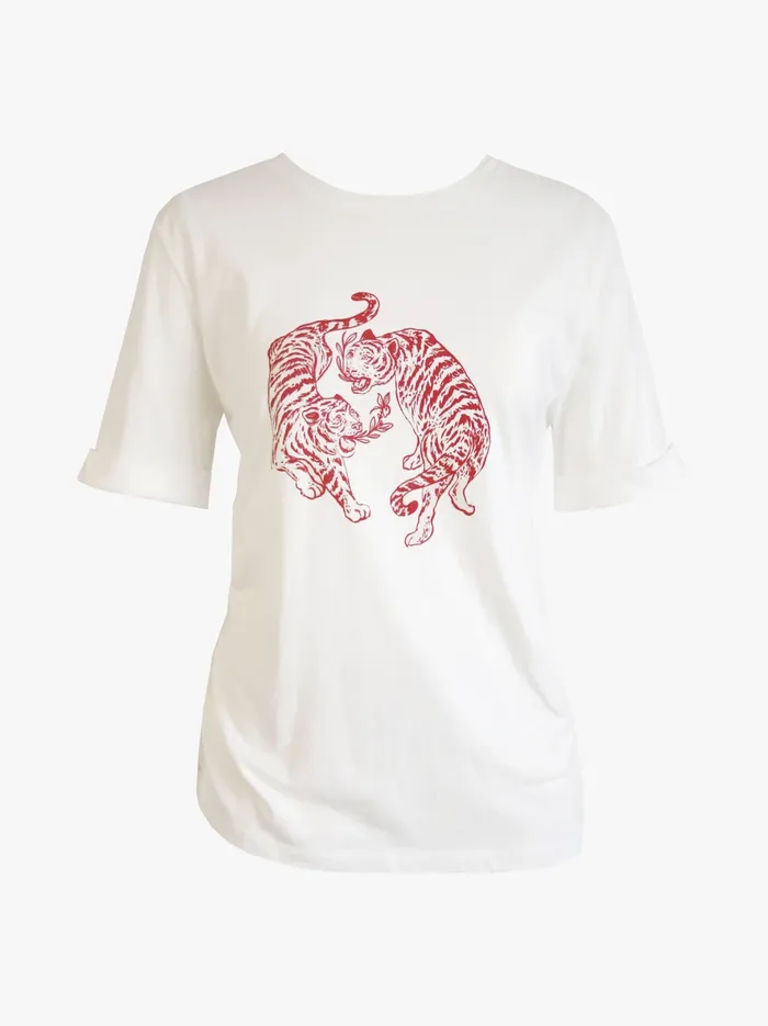 Tops Women Able Gloria Graphic Tee WhiteRed