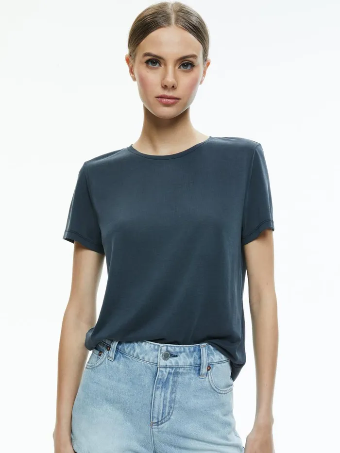 Tops Women Alice Olivia PERFECT TEE Black