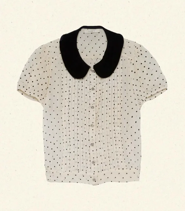 Tops Women DEN Madeline Top Mother Of Pearl Dot Tops Women DEN Madeline Top Mother Of Pearl Dot