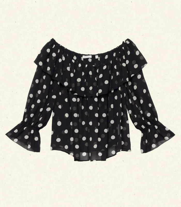 Tops Women DEN Vivian Top Solstice Sky Dot Tops Women DEN Vivian Top Solstice Sky Dot