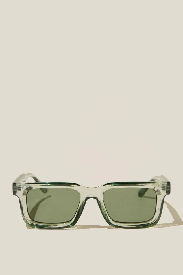 Tribeca Sunglasses Khaki Crystal Men Cotton On Sunglasses