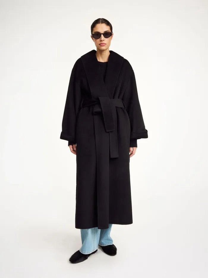 Trullem Wool Coat Black Women By Malene Birger Coats and Jackets
