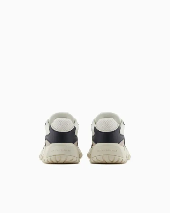 Twotone Sneakers With Grip Sole Navyblue Men Armani Sneakers Twotone Sneakers With Grip Sole Navyblue Men Armani Sneakers