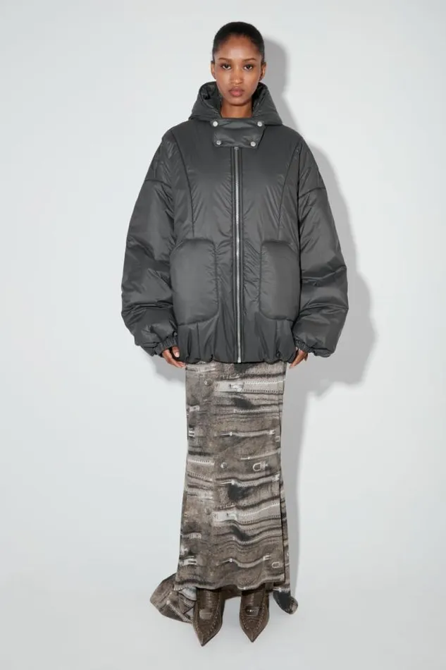 Ultra Fine Nylon Sculptural Puffer Space Grey Women MISBHV Outerwear