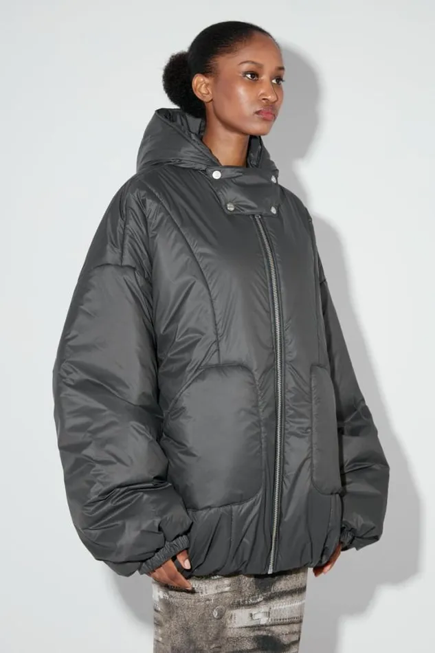 Ultra Fine Nylon Sculptural Puffer Space Grey Women MISBHV Outerwear