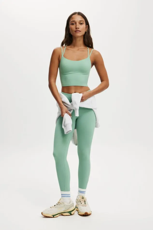 Ultra Luxe Bonded Strappy Back Tank Malachite Green Women Cotton On Tops