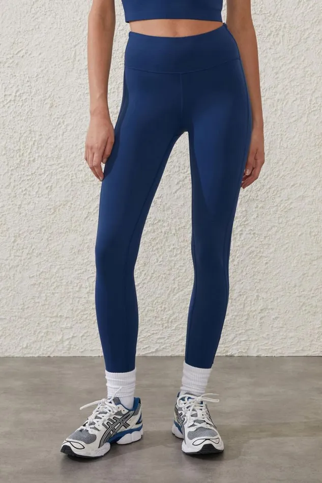 Ultra Luxe Mesh Panel 78 Tight Navy Peony Mesh Women Cotton On Pants