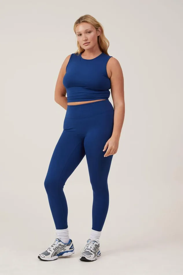 Ultra Soft Twist Full Length Tight Navy Peony Women Cotton On Pants