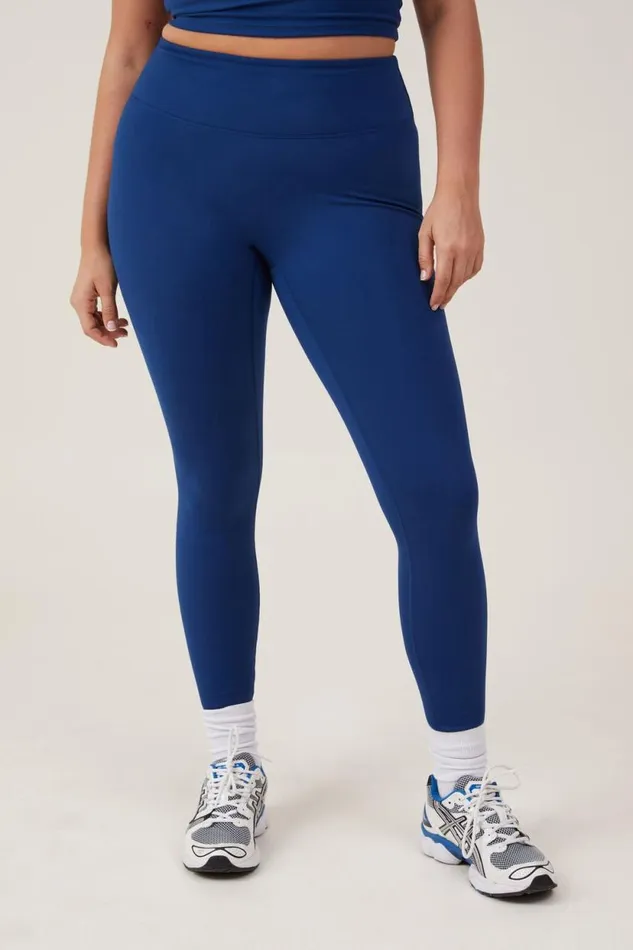 Ultra Soft Twist Full Length Tight Navy Peony Women Cotton On Pants