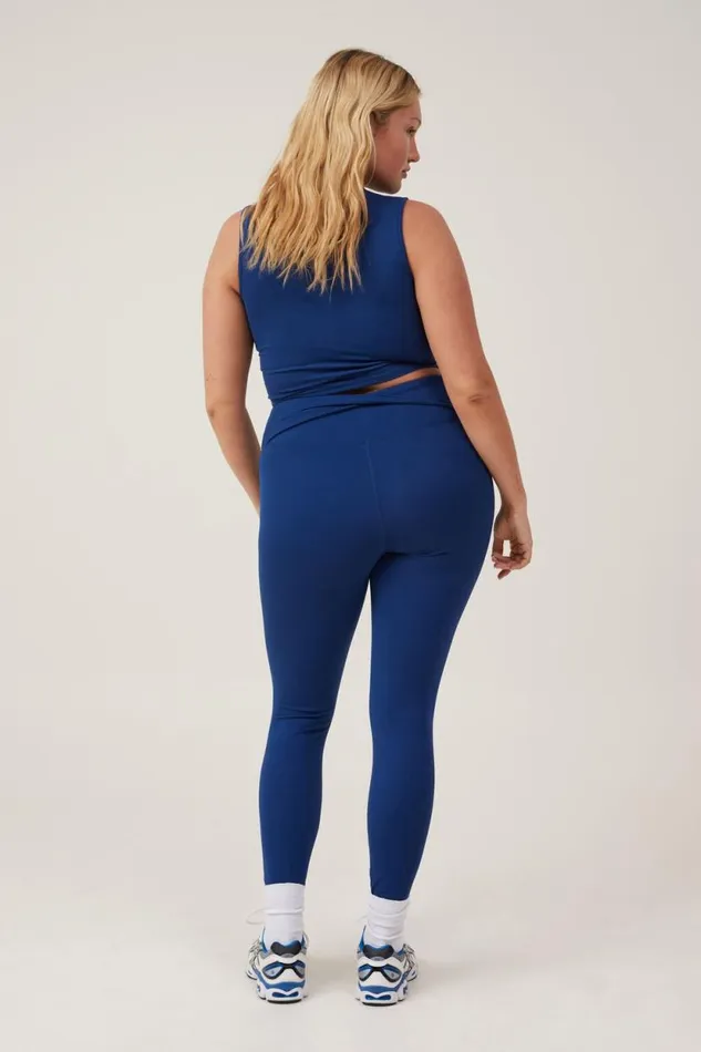 Ultra Soft Twist Full Length Tight Navy Peony Women Cotton On Pants