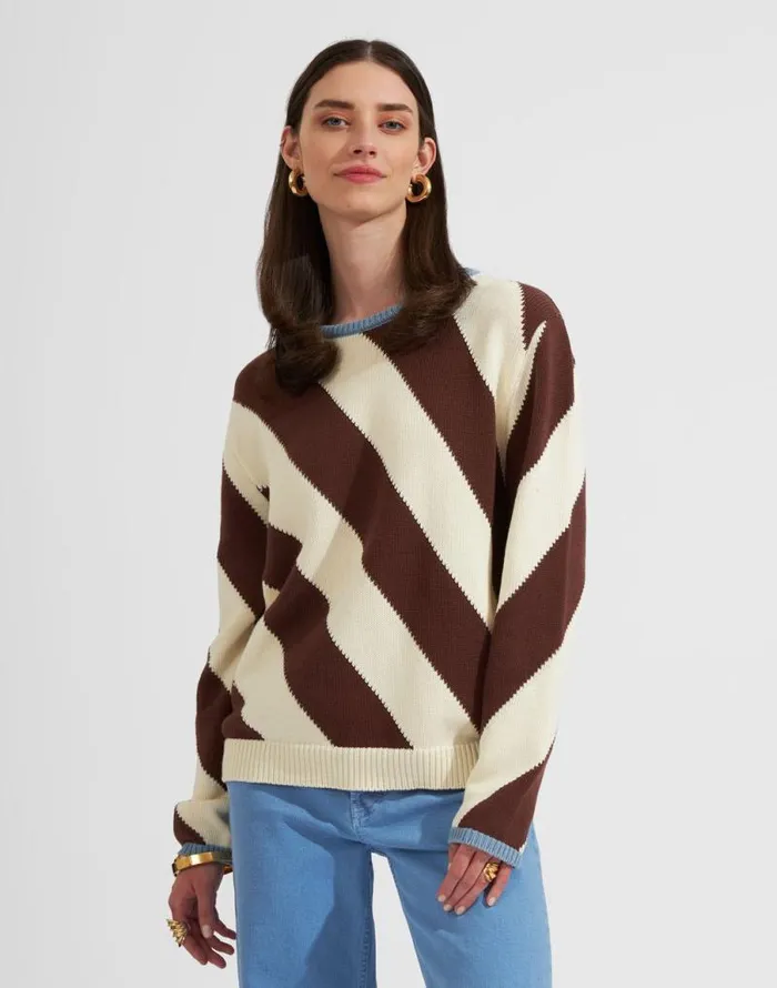 Veneziana Sweater Chocolate Women La Double J Knitwear