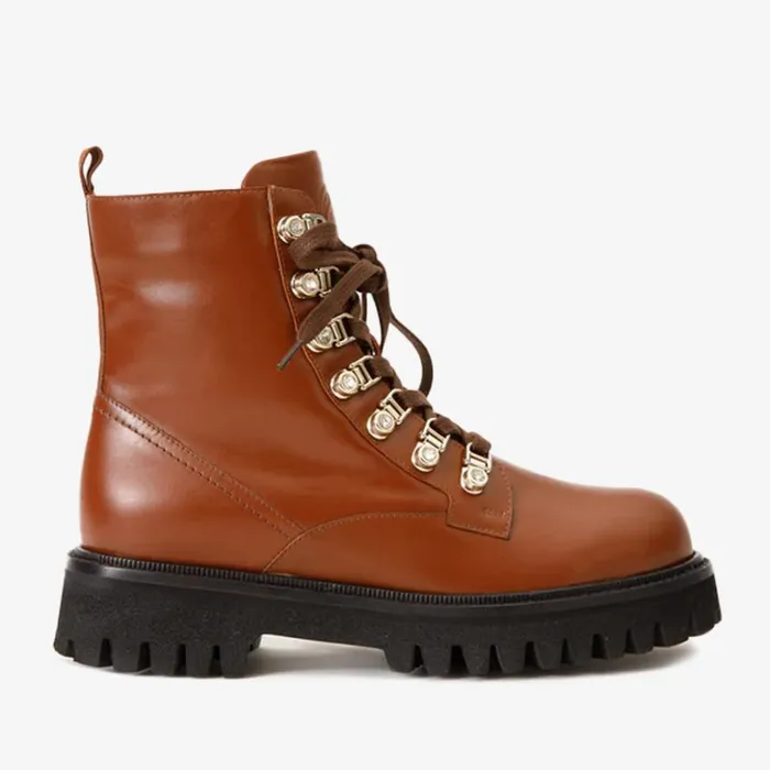 Vinci Leather Boots and Booties The Russel Brown Leather LaceUp Ankle Boot 8211 Women Vinci Leather Boots and Booties The Russel Brown Leather LaceUp Ankle Boot 8211 Women