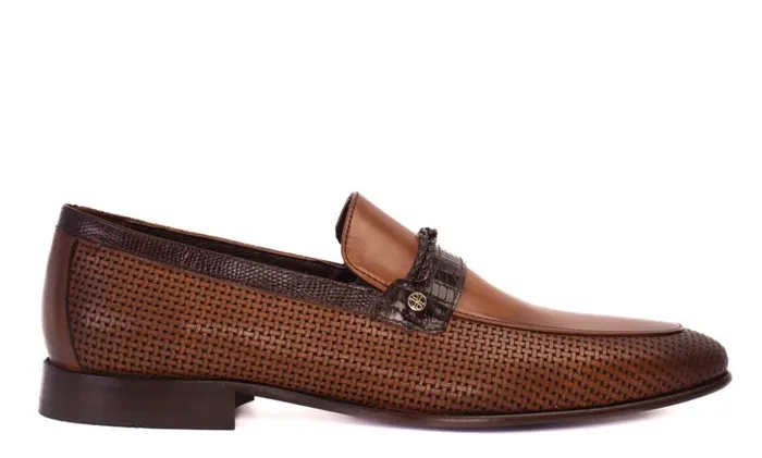 Vinci Leather Dress Shoes The Acerra Tan Leather Loafer Shoe 8211 Men