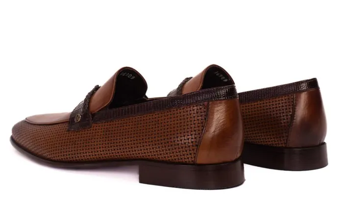 Vinci Leather Dress Shoes The Acerra Tan Leather Loafer Shoe 8211 Men