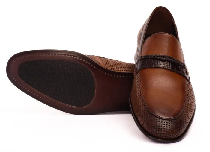 Vinci Leather Dress Shoes The Acerra Tan Leather Loafer Shoe 8211 Men