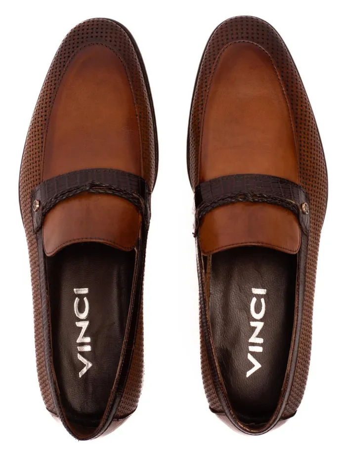 Vinci Leather Dress Shoes The Acerra Tan Leather Loafer Shoe 8211 Men