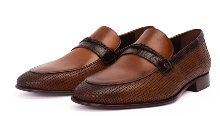 Vinci Leather Dress Shoes The Acerra Tan Leather Loafer Shoe 8211 Men