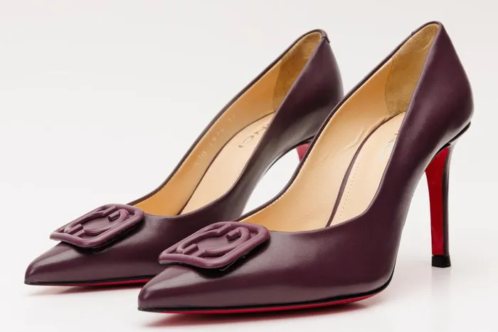 Vinci Leather Heels The Maneadero Dark Purple Leather Pump Fuchsia Sole Shoe 8211 Women
