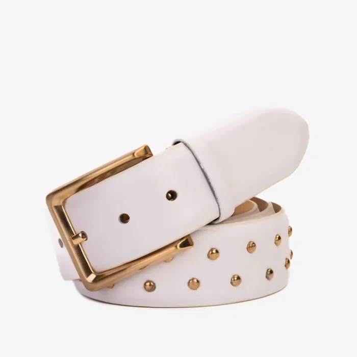 Vinci Leather Leather Belts The Jupiter White Leather Spike Leather Belt 8211 Men Vinci Leather Leather Belts The Jupiter White Leather Spike Leather Belt 8211 Men