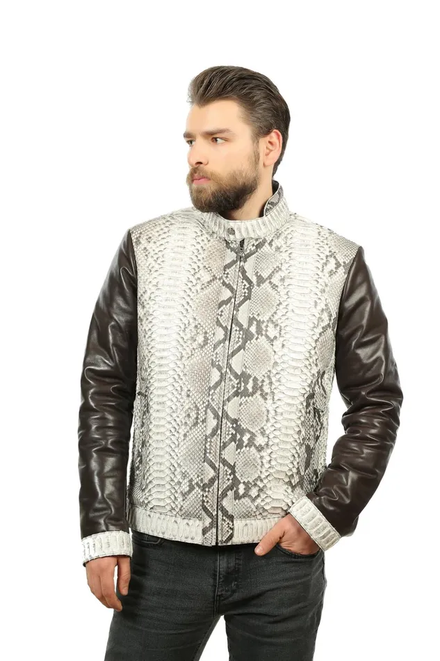 Vinci Leather Leather Jackets The Masten Pythn Natural Leather Jacket 8211 Men Vinci Leather Leather Jackets The Masten Pythn Natural Leather Jacket 8211 Men