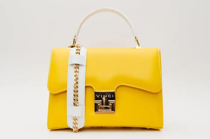 Vinci Leather Sandals The Duffryn Yellow Leather Handbag 8211 Women
