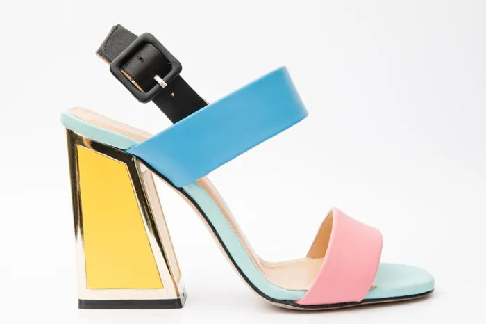 Vinci Leather Sandals The Niger Multicolor Block Heel Leather Sandal 8211 Women