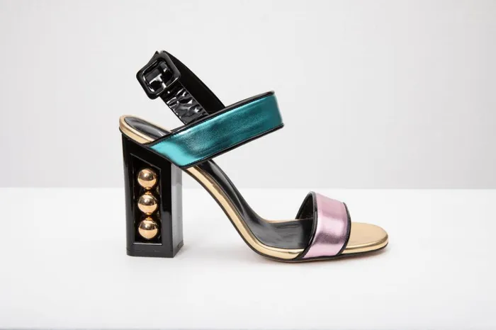 Vinci Leather Sandals The Pericos Multicolor Metallic Effect Leather Sandal 8211 Women
