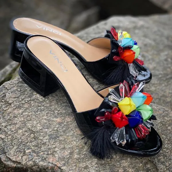 Vinci Leather Sandals The Vigo Black Leather Block Heel Sandal 8211 Women