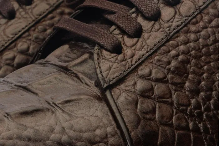 Vinci Leather Sneakers The Bomba Brown Crocodile Leather Sneaker 8211 Men