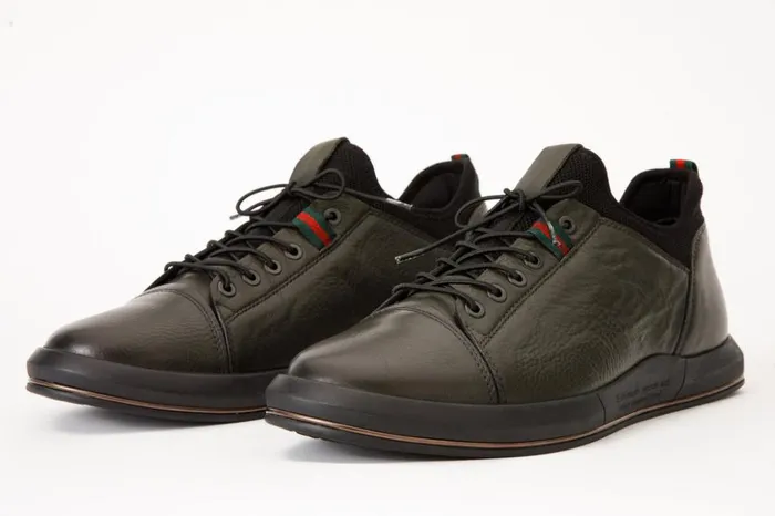 Vinci Leather Sneakers The Hoxton Green Leather Sneaker 8211 Men