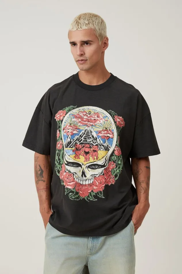 Vintage Oversized TShirt Lcn Wmg Black Grateful Dead 8211 Bears Mountai Men Cotton On Tees and Tanks Vintage Oversized TShirt Lcn Wmg Black Grateful Dead 8211 Bears Mountai Men Cotton On Tees and Tanks
