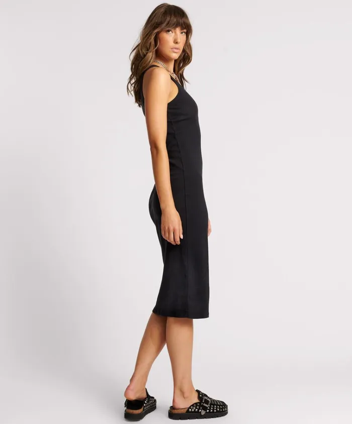 WASHED BLACK ONE TEASPOON RIB SINGLET DRESS Women One Teaspoon Midi and Maxi Dresses WASHED BLACK ONE TEASPOON RIB SINGLET DRESS Women One Teaspoon Midi and Maxi Dresses