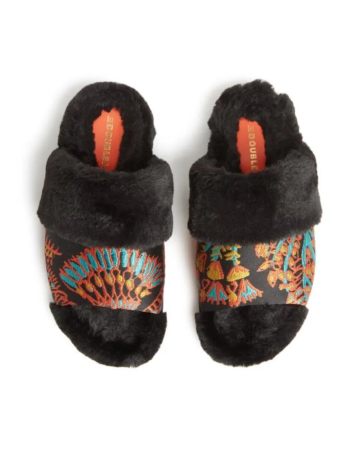 Winter Slides Sicomore Black Women La Double J Shoes Winter Slides Sicomore Black Women La Double J Shoes