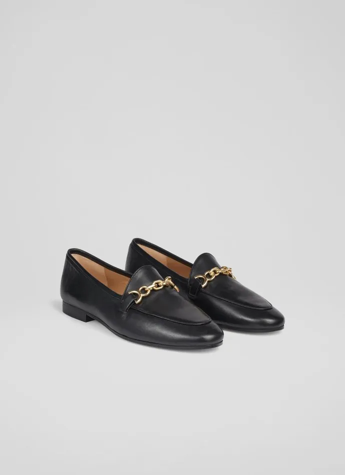 Women Adalynn Black Leather Snaffle Loafers Black LKBennett Flats Women Adalynn Black Leather Snaffle Loafers Black LKBennett Flats