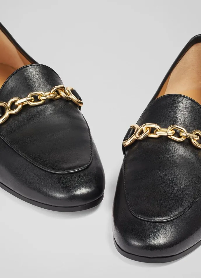 Women Adalynn Black Leather Snaffle Loafers Black LKBennett Flats Women Adalynn Black Leather Snaffle Loafers Black LKBennett Flats