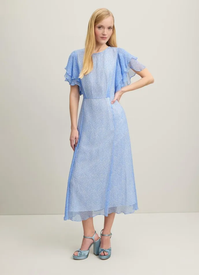 Women Agnes Blue Mini Wiggle Print Georgette Dress Light Blue LKBennett Dresses Women Agnes Blue Mini Wiggle Print Georgette Dress Light Blue LKBennett Dresses