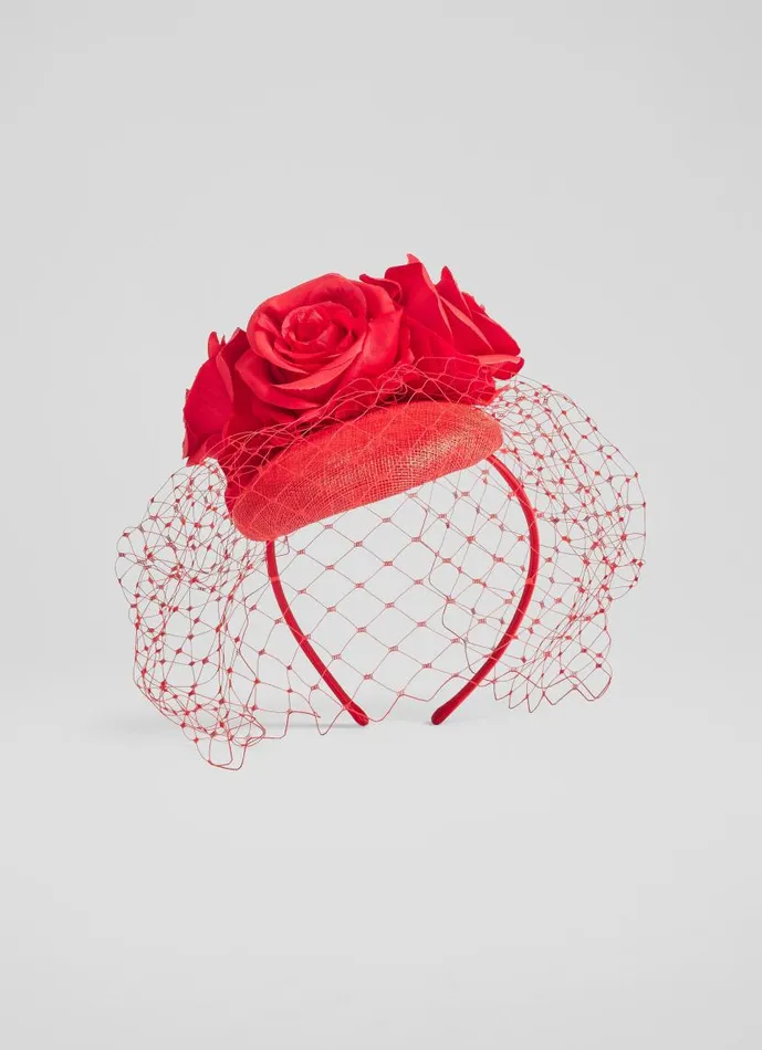 Women Alice Red Netted Alice Band LKBennett Hats and Fascinators