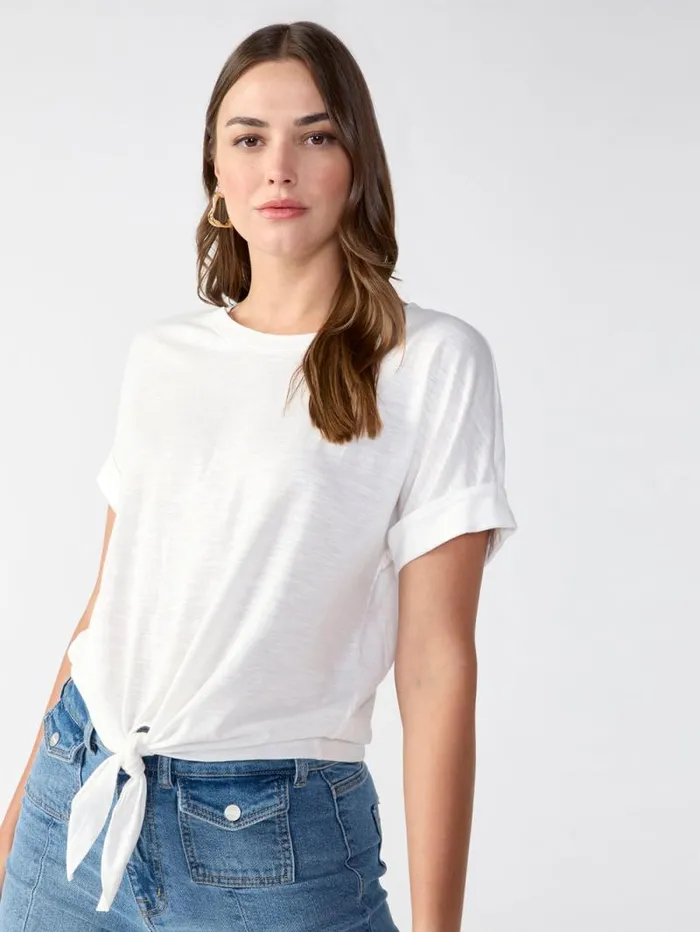 Women All Day Tie Tee White Sanctuary Clothing Tees and Tops