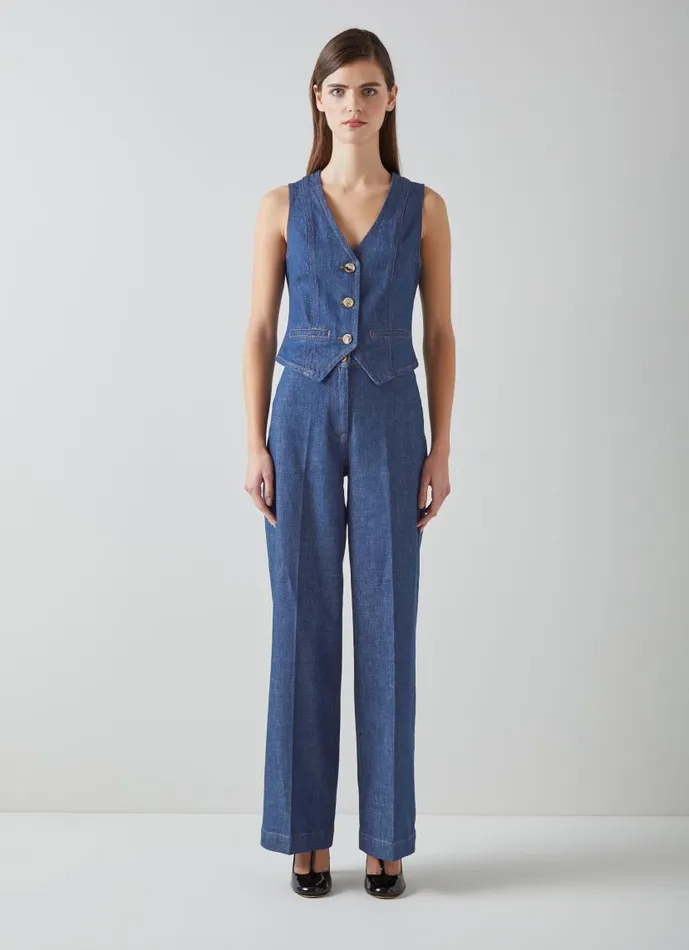Women Ami Organic Cotton Denim WideLeg Trousers Indigo LKBennett Trousers Women Ami Organic Cotton Denim WideLeg Trousers Indigo LKBennett Trousers