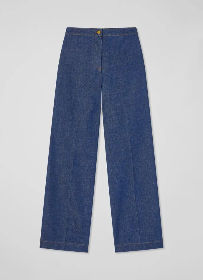 Women Ami Organic Cotton Denim WideLeg Trousers Indigo LKBennett Trousers Women Ami Organic Cotton Denim WideLeg Trousers Indigo LKBennett Trousers