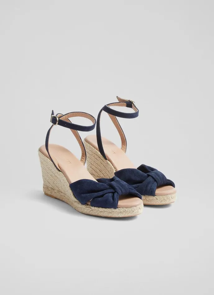 Women Angela Navy Suede Espadrille Sandals Navy LKBennett Sandals Women Angela Navy Suede Espadrille Sandals Navy LKBennett Sandals