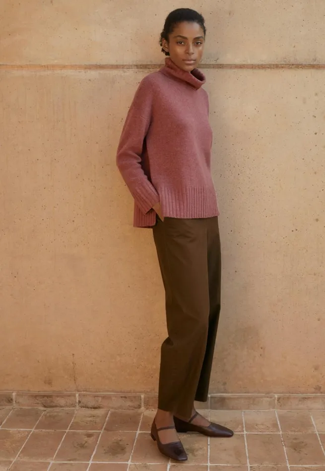Women Anklelength Trousers Tobacco Poetry Fashion Trousers and Shorts