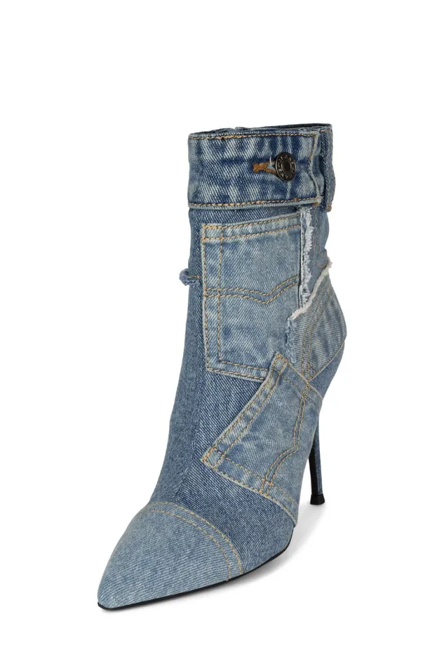 Women Ankle To Mid Jeffrey Campbell DENIMOUS Blue Denim Multi