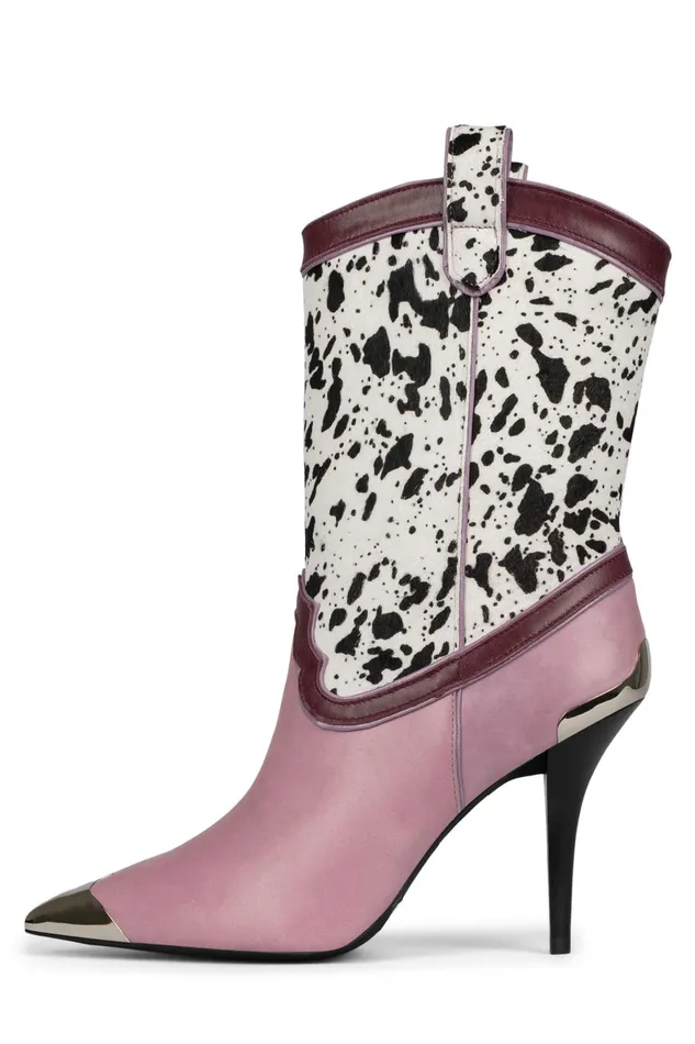 Women Ankle To Mid Jeffrey Campbell ELPASOF Purple Cb White Black Hair
