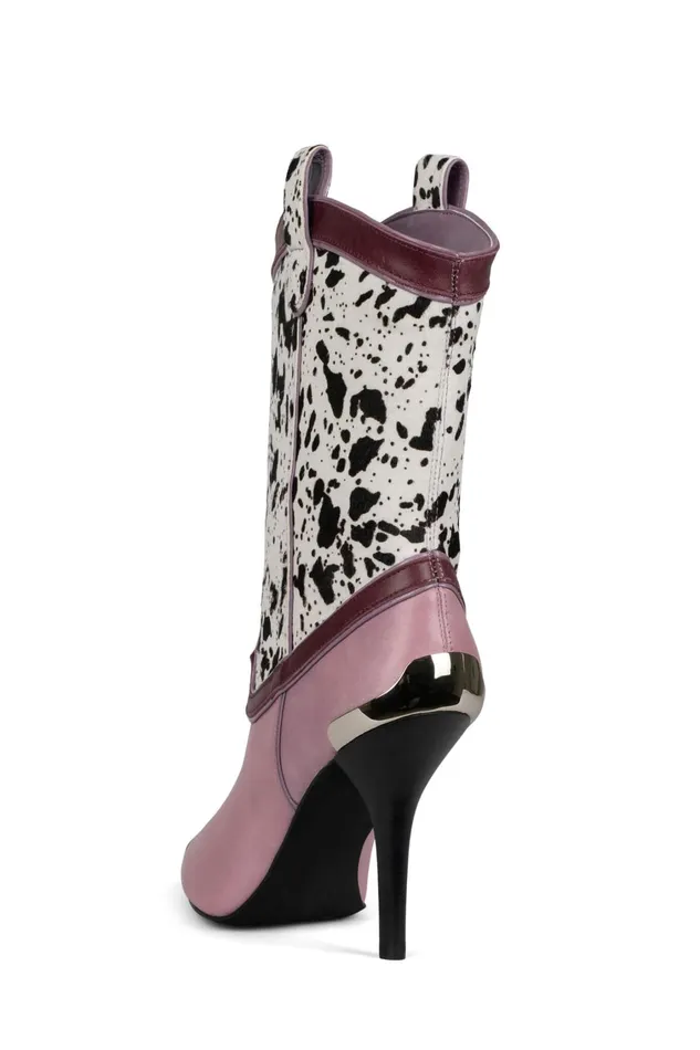 Women Ankle To Mid Jeffrey Campbell ELPASOF Purple Cb White Black Hair