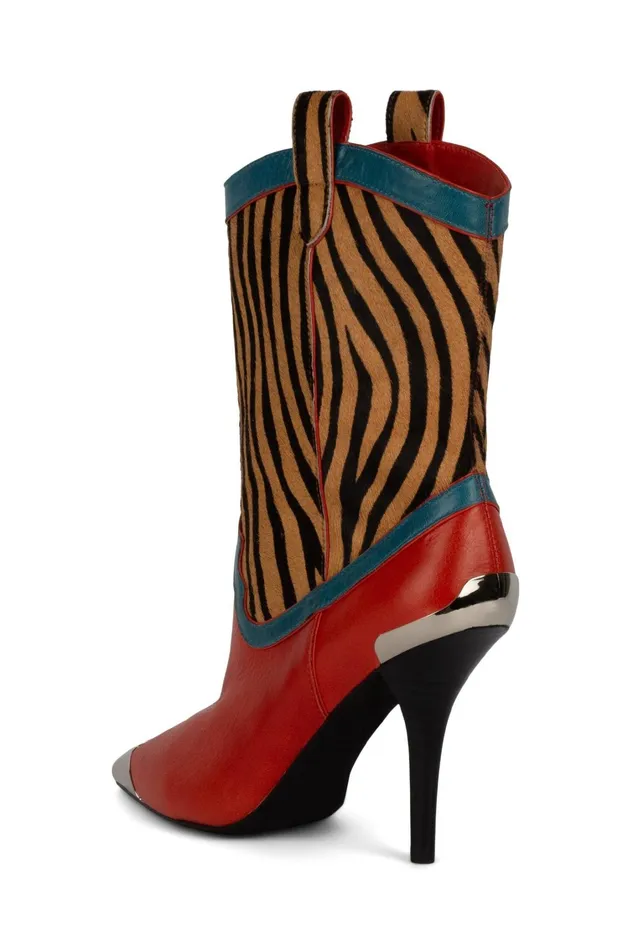 Women Ankle To Mid Jeffrey Campbell ELPASOF Purple Cb White Black Hair