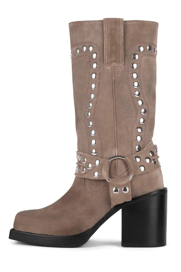 Women Ankle To Mid Jeffrey Campbell JUVENILES Taupe Suede Silver
