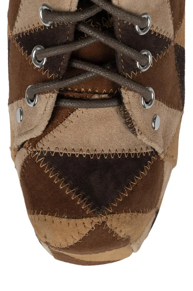 Women Ankle To Mid Jeffrey Campbell LITAPW Tan Suede Multi