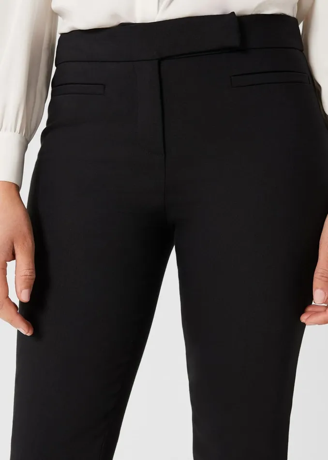 Women Annie Slim Trousers With Stretch Black Hobbs Trousers