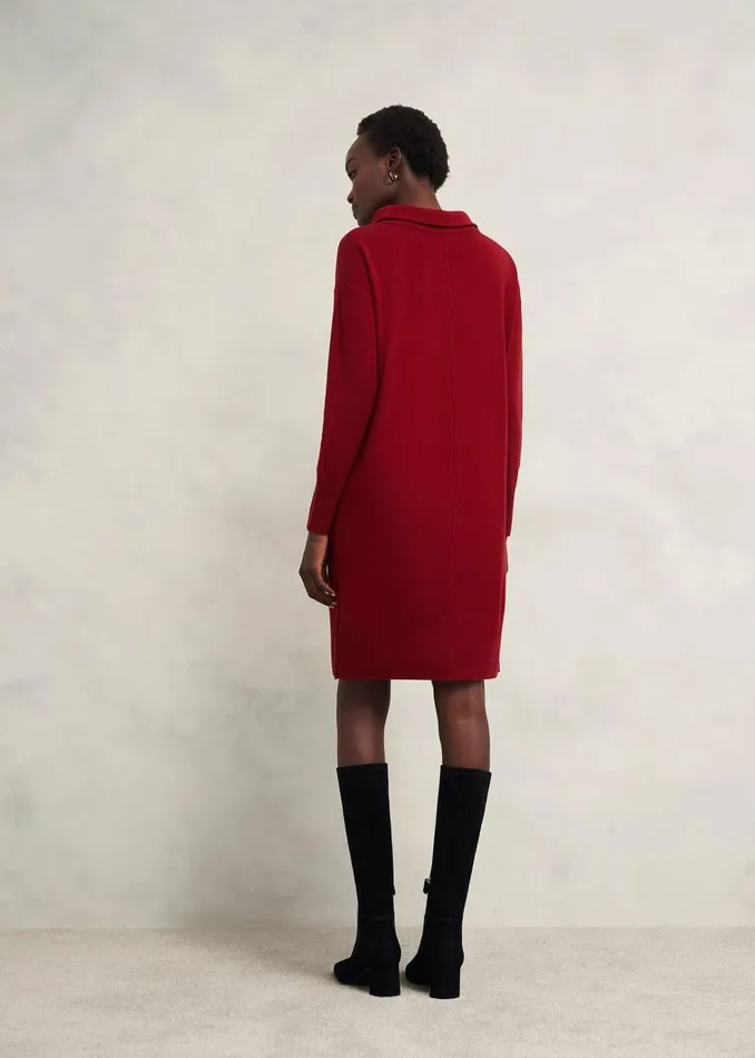 Women Audrey Knitted Dress Rhubarb Red Hobbs Dresses and Jumpsuits